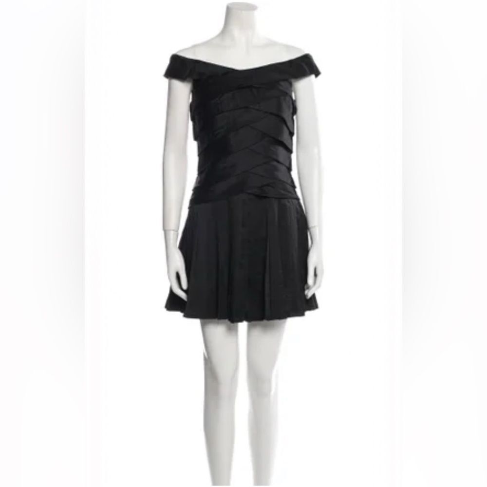 Ted Baker London ‘Erta’ black satin mini dress (TB size 3/US size 6/8) EUC